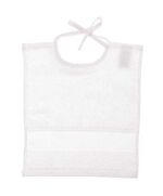 Slabbetje met borduurrand - wit