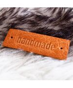 Leren label 'Handmade' - Muud | hobbygigant.nl