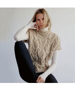 Dames spencer met kabelpatroon breien - Lana Grossa Natural Alpaca Pelo breipatroon | hobbygigant.nl