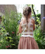 Granny square topje voor meisjes haken - Durable Coral haakpatroon