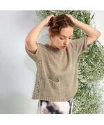 Luchtige linnen dames top breien - Lang Yarns Crealino breipatroon