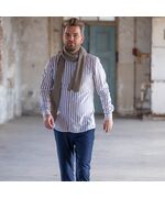 Herensjaal breien met Cashmere Lace - FairMade breipakket | hobbygigant.nl