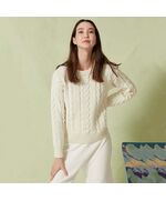 Merino damestrui met kabels breien - Lang Yarns breipakket | hobbygigant.nl