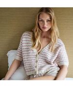 Zomers damesvest met reliëfsteek breien - Lana Grossa breipatroon | hobbygigant.nl