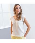 Topje met V-hals breien - Schachenmayr Catania breipakket | hobbygigant.nl