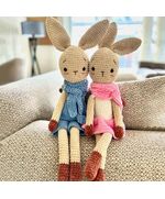 Knuffel konijntjes Finn en Lola haken - Durable haakpakket | hobbygigant.nl