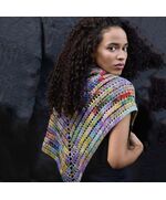 Gekleurde driehoeksjaal haken - Lana Grossa haakpakket | hobbygigant.nl