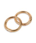 Ronde karabijnhaak 33,5 mm goudkleurig | hobbygigant.nl