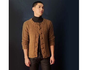 Herenvest Quentin breien met lama wol - Lang Yarns breipakket