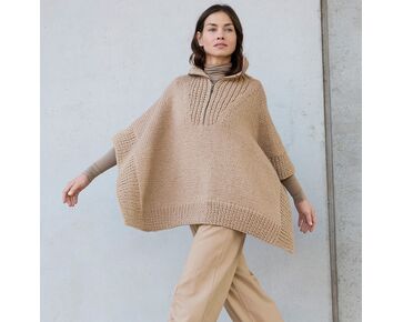 Dames poncho breien - Lana Grossa breipakket