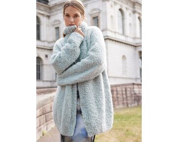 Lang damesvest bouclé breien - Lana Grossa breipakket | hobbygigant.nl