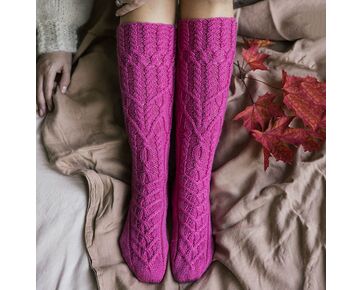 Bloemenpad kniekousen breien - Novita breipakket | hobbygigant.nl