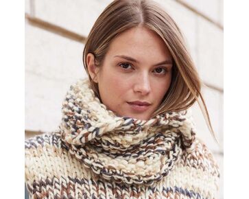 Gerstekorrel colsjaal breien - Lana Grossa breipakket | hobbygigant.nl