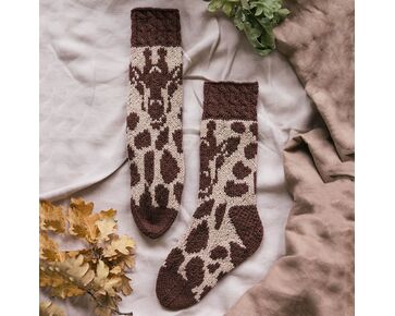 Giraf sokken kinderen breien - Novita breipakket | hobbygigant.nl