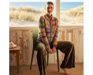 Gekleurd damesvest Tonja breien - Lang Yarns breipakket | hobbygigant.nl