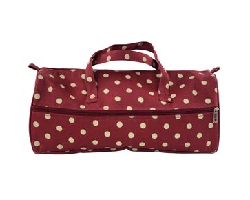 Stoffen breitas of haaktas rood met polkadots print | hobbygigant.nl