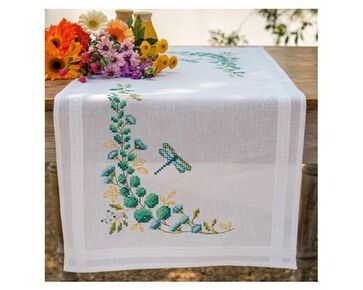 Tafelkleed met eucalyptus borduren - Vervaco borduurpakket | hobbygigant.nl