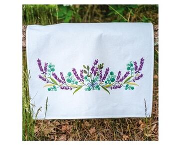 Handdoek borduren lavendel - Vervaco borduurpakket | hobbygigant.nl