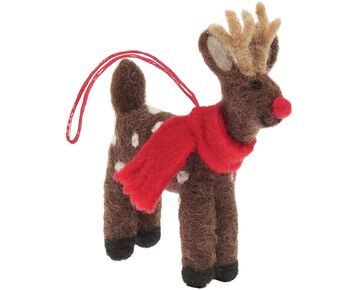 Vilten hert met sjaal hanger - Rico Design | hobbygigant.nl