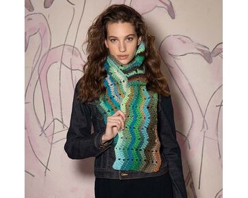 Zigzag sjaal Zuzanna haken - Lang Yarns haakpakket