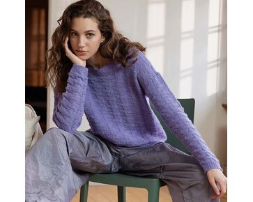 Cashmere damestrui Elle breien - Lang Yarns breipakket | hobbygigant.nl