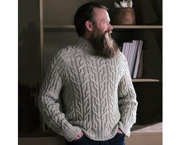 Herentrui Ilta met kabels breien - Novita breipakket | hobbygigant.nl