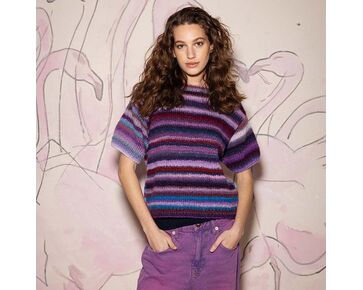 Gestreept spencer truitje Hedda breien - Lang Yarns breipakket | hobbygigant.nl