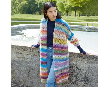 Lang gekleurd damesvest breien - Lang Yarns breipakket | hobbygigant.nl