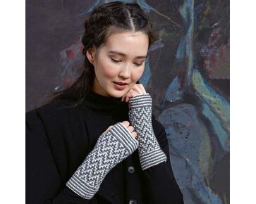 Handwarmers met zigzag motief breien - Lang Yarns breipakket | hobbygigant.nl