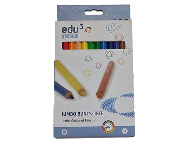 Jumbo kleurpotloden zeshoekig 12 stuks - edu3 | hobbygigant.nl