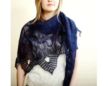 Lace sjaal Winter Thaw breien - Hedgehog Fibers breipakket | hobbygigant.nl