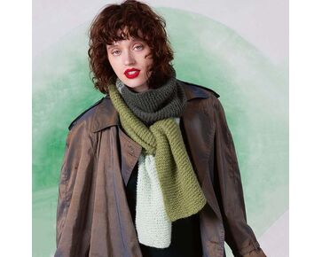 Gestreepte sjaal Magdalena breien - Lang Yarns breipakket | hobbygigant.nl