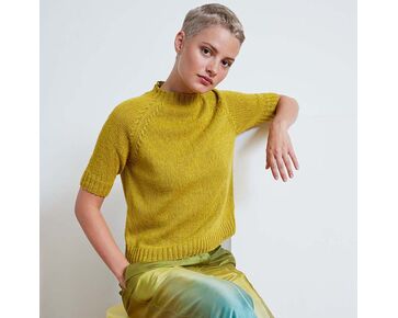 Korte mouwen truitje Nieves breien - Lang Yarns breipakket | hobbygigant.nl