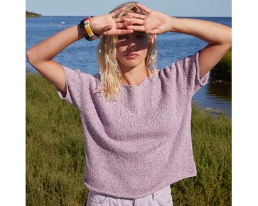 Tweed zomershirt Christine breien - Lang Yarns breipakket | hobbygigant.nl