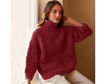 Dames coltrui met dikke wol breien - Novita Hygge Wool breipakket | hobbygigant.nl