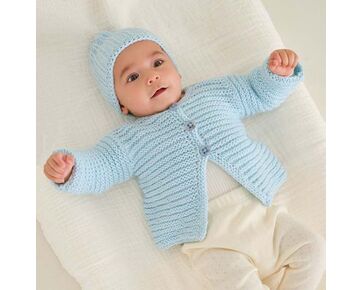 Baby vestje met mutsje breien - Lana Grossa breipakket | hobbygigant.nl