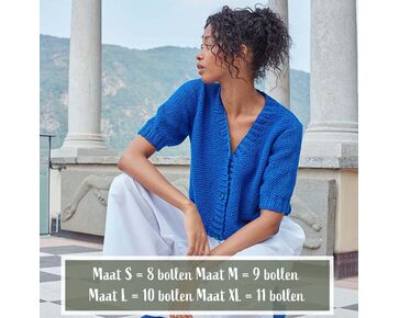 Korte mouwen vestje breien - Wooladdicts Sunshine breipatroon