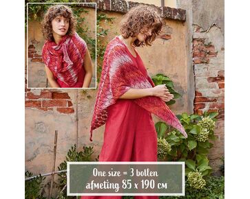 Driehoeksjaal breien- Lang Yarns Linello breipatroon