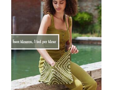 Schoudertas met grannys haken - Lang Yarns Pride haakpatroon