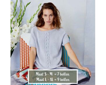 Dames top breien - Lang Yarns Norma breipatroon