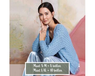 Damesvest in reliëfsteek breien - Lang Yarns Amira breipatroon