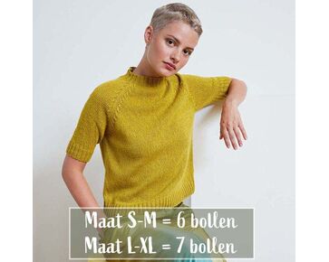 Korte mouwen truitje Nieves breien - Lang Yarns breipatroon