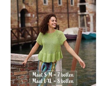 Dames zomertopje haken - Lang Yarns Whisper haakpatroon