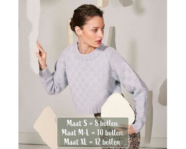 Geblokte damestrui breien - Wooladdicts Honesty breipatroon
