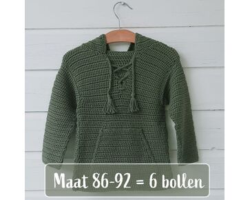 Kindertrui Hoodie haken - Hobby Gigant haakpatroon