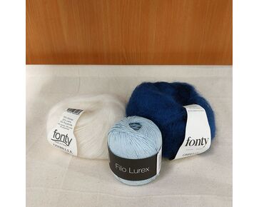 Damesvest Misty Ombelle breien, Kleurnummer: Blauw