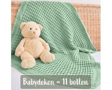 Baby dekentje haken met wafelsteek - haakpatroon
