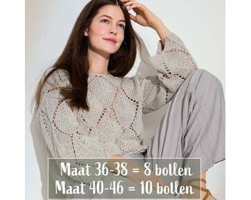 Damestrui met wieberpatroon breien - Lana Grossa breipatroon