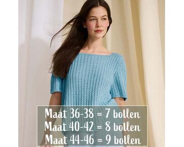 Gebreid shirt - Lana Grossa Campo breipatroon