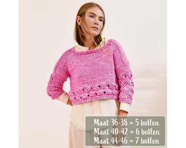 Zomertrui breien - Lana Grossa Gelato Vintage breipatroon